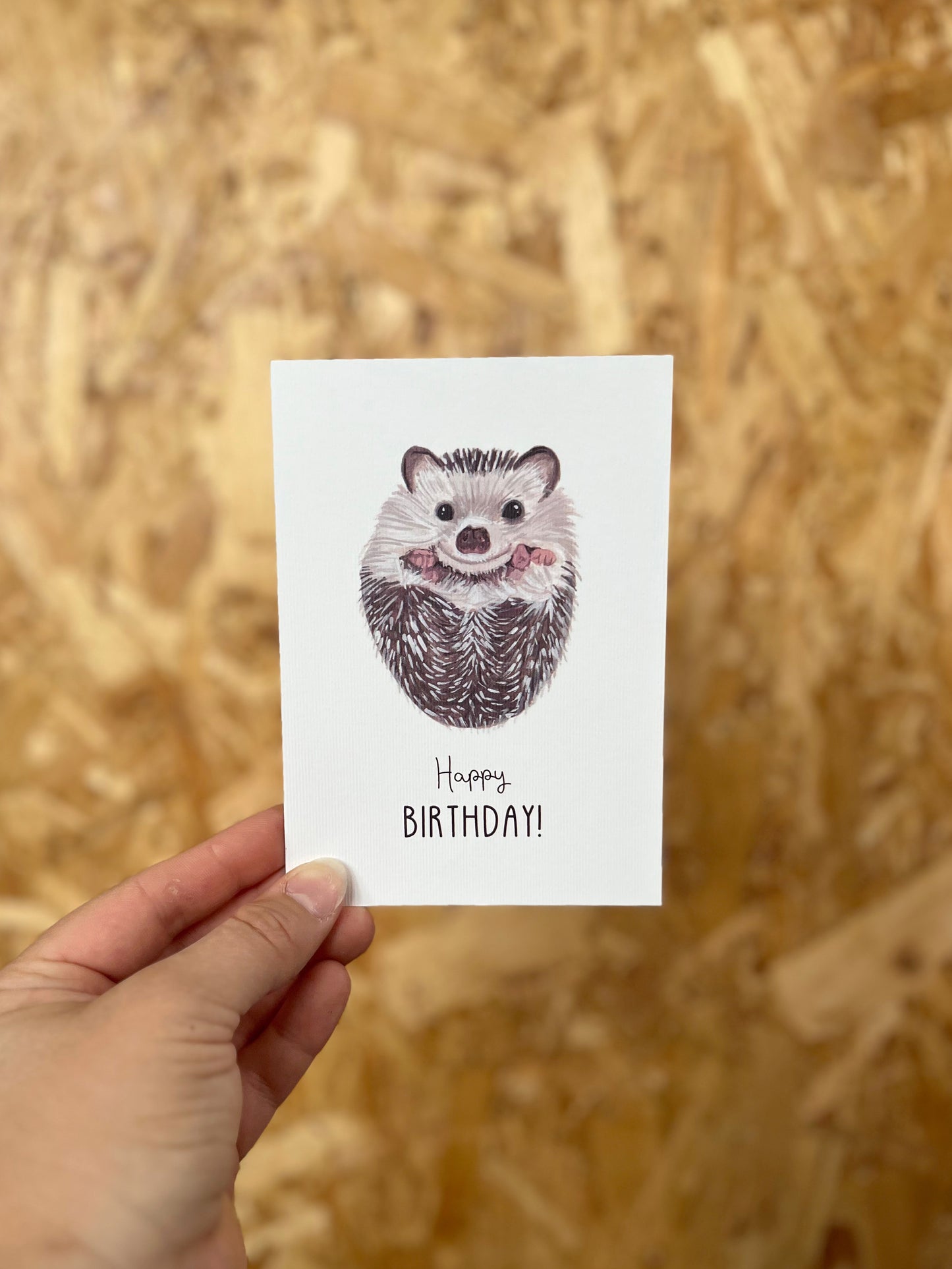 Happy Birthday Hedgehog Card