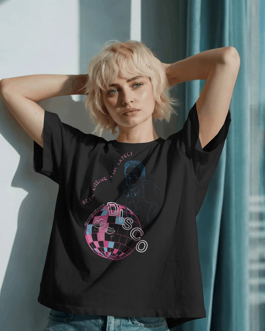 Been Kissing A Lot Lately Harry Styles Black Oversized Unisex Tee