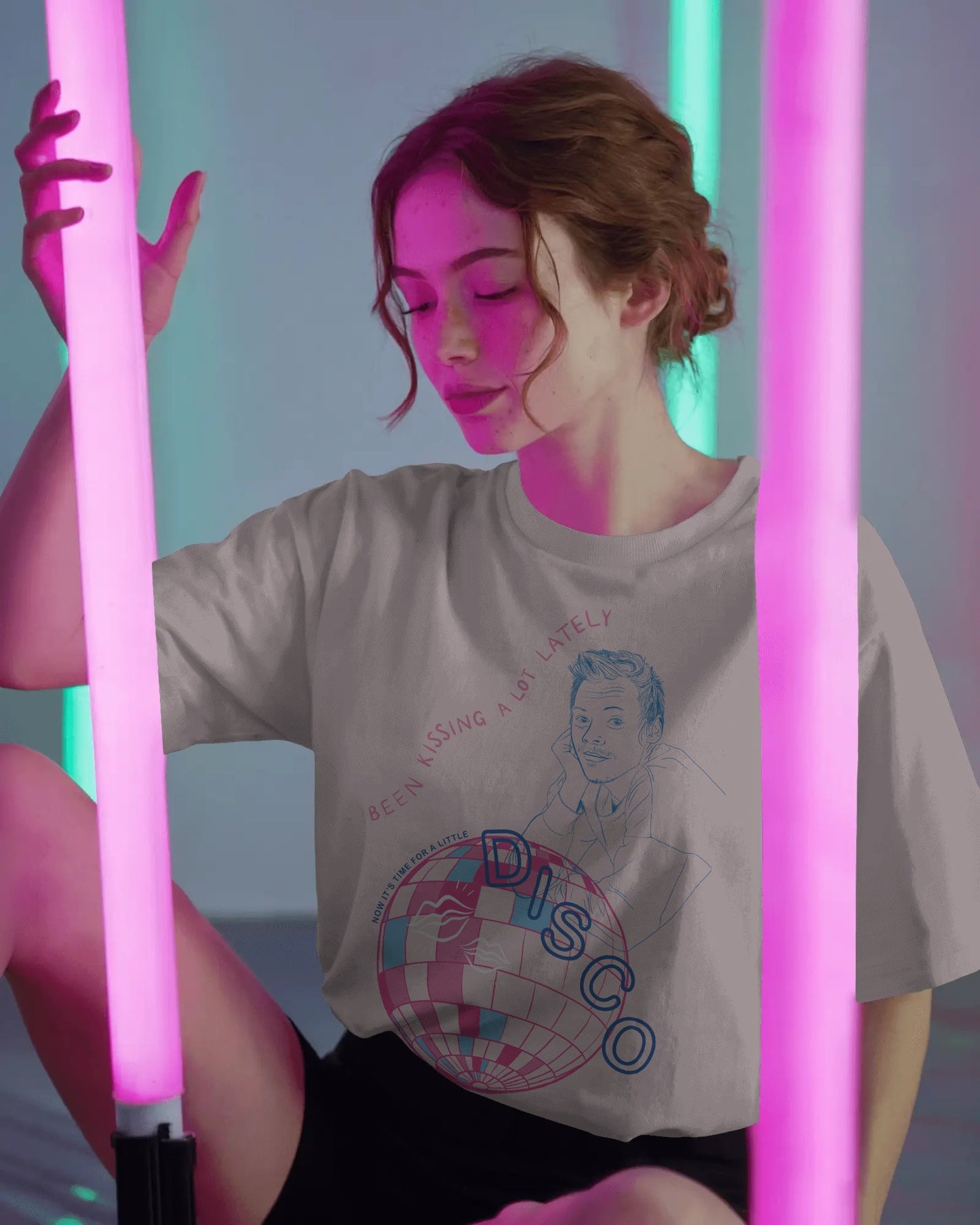 Been Kissing A Lot Lately Harry Styles Pink Unisex Tee