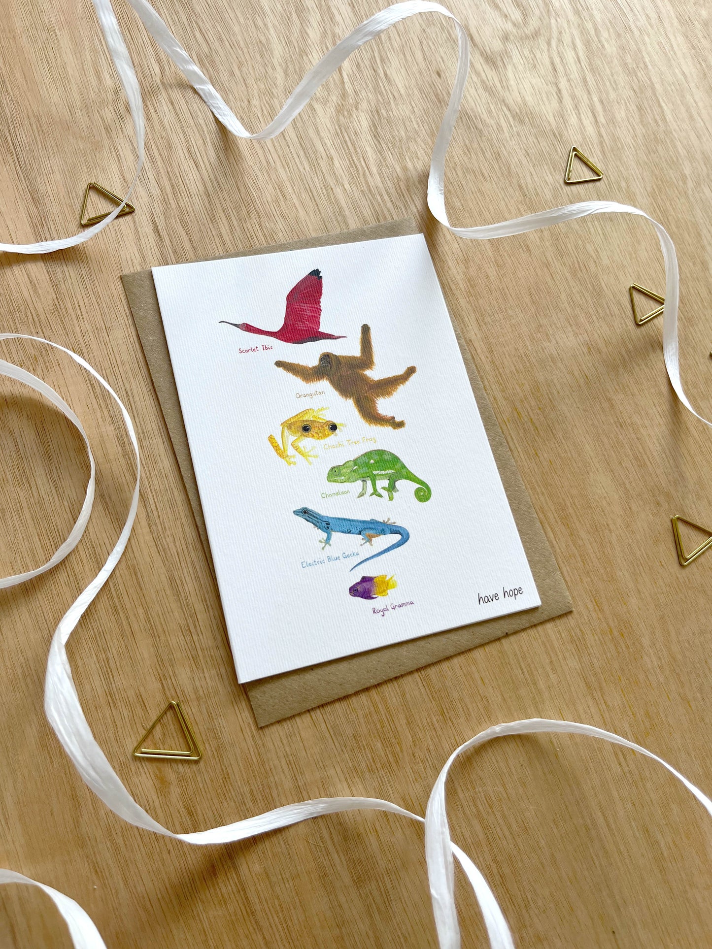 Animal Rainbow of Hope Card