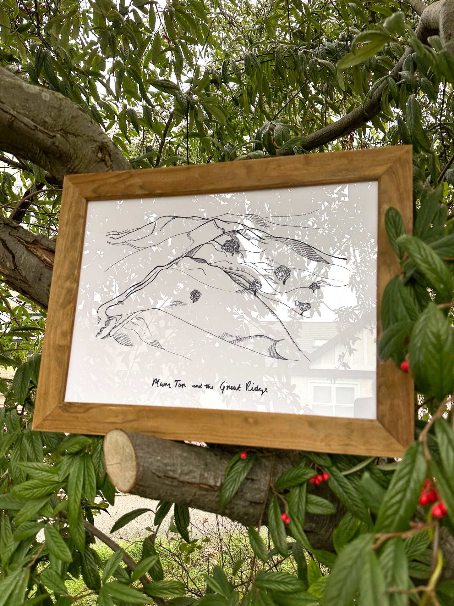 Mam Tor and the Great Ridge Illustration Print