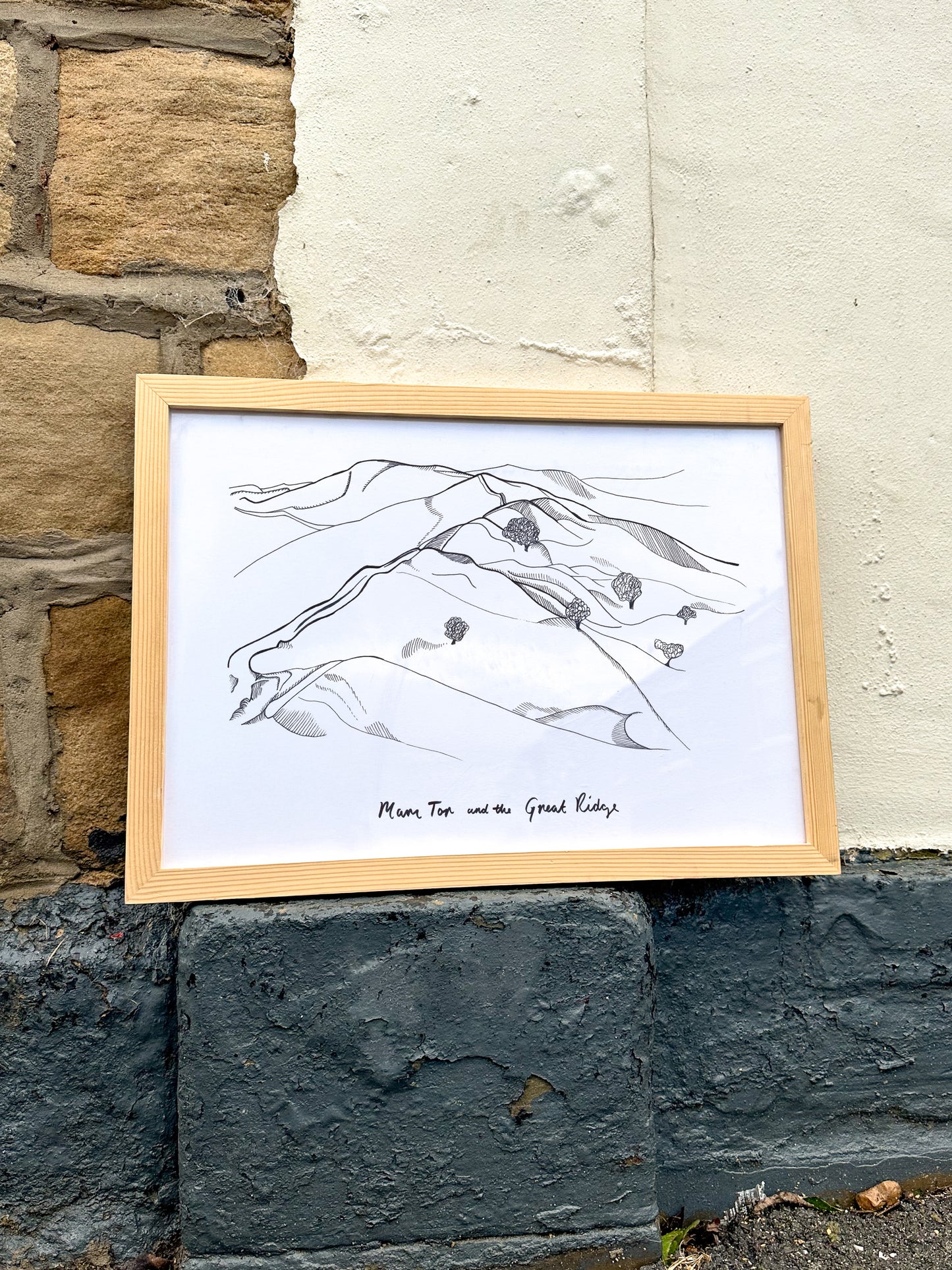 Mam Tor and the Great Ridge Illustration Print