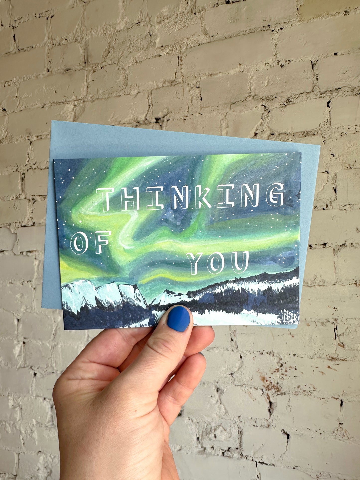 Thinking of You Northern Lights Card