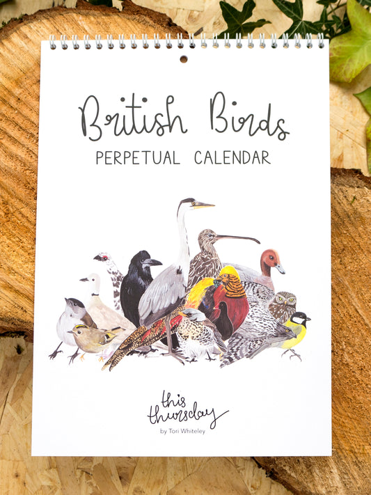 British Birds A4 Perpetual Calendar