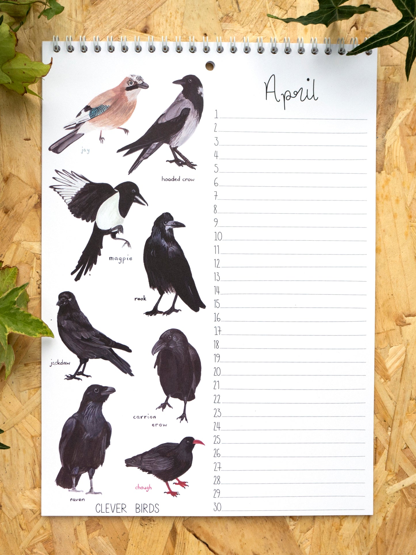 British Birds A4 Perpetual Calendar