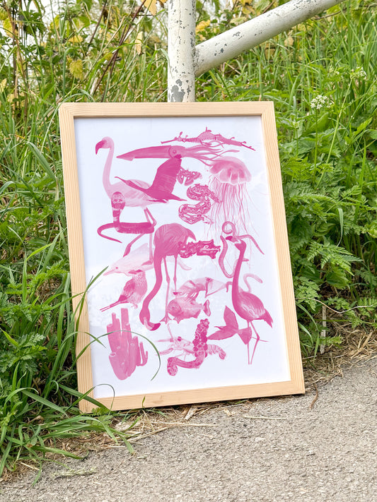 Pink Animals Print