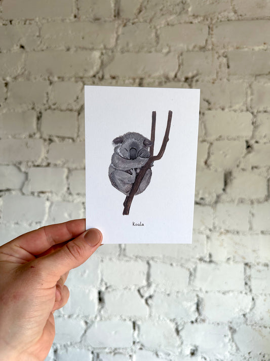 Koala in a Tree Postcard
