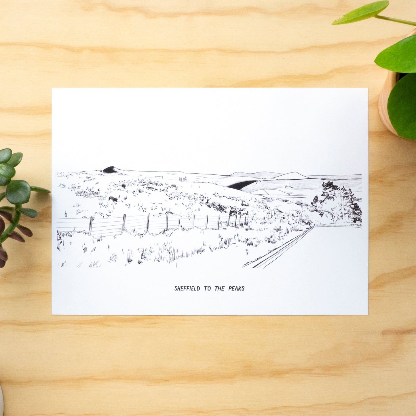 Sheffield to the Peaks Illustration Print