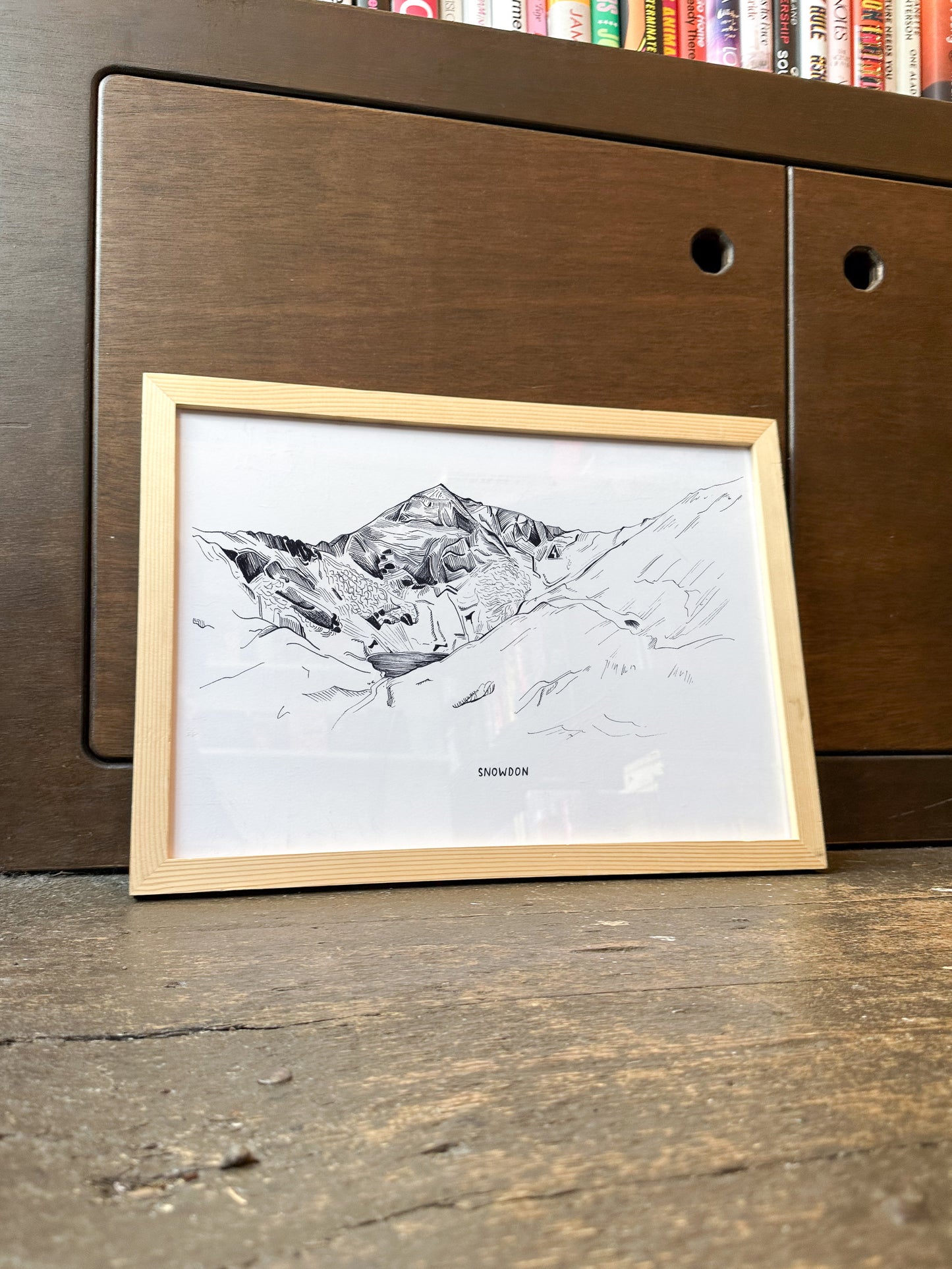 Snowdon Line Illustration Print