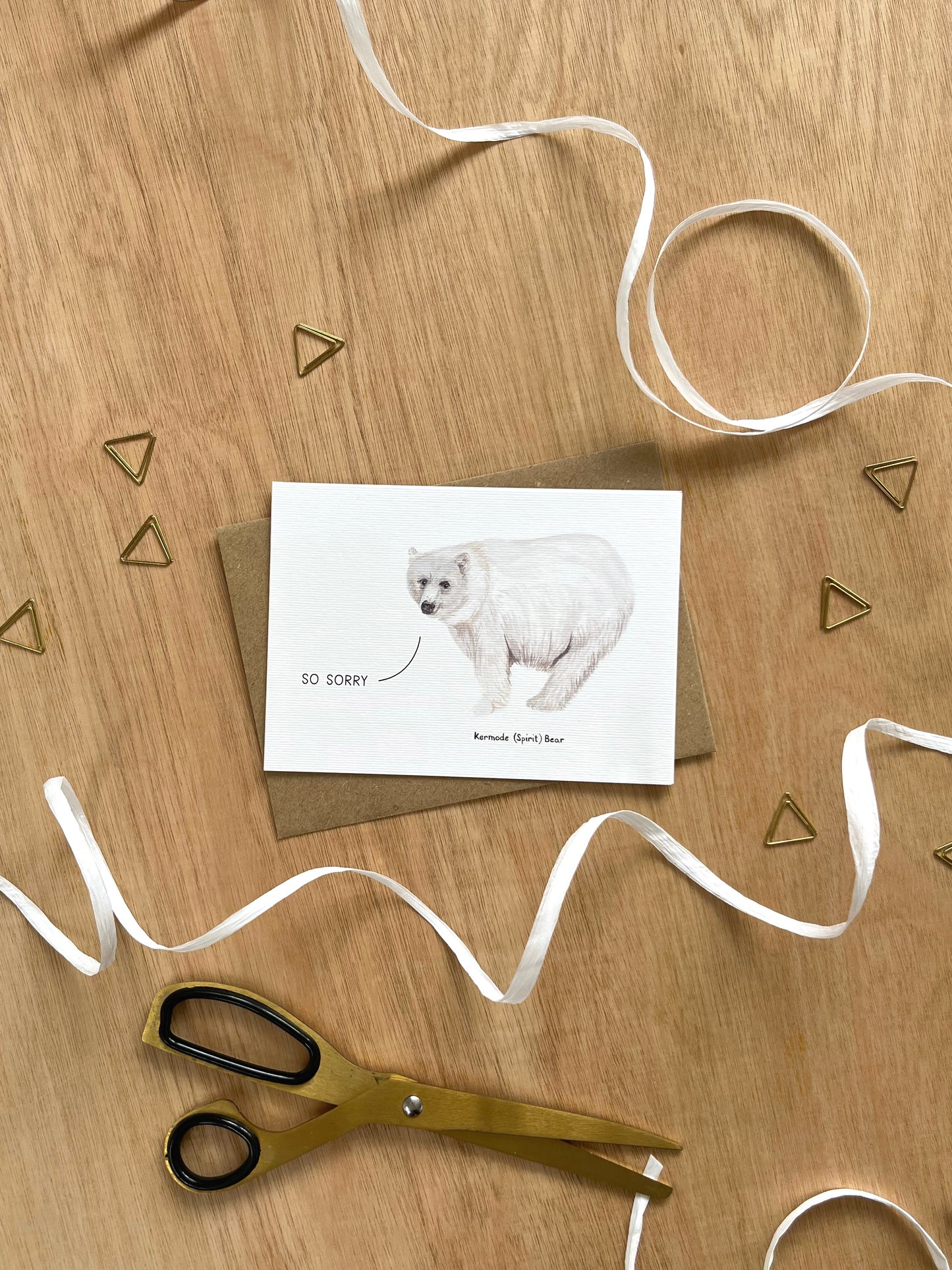 So Sorry Kermode Bear Card