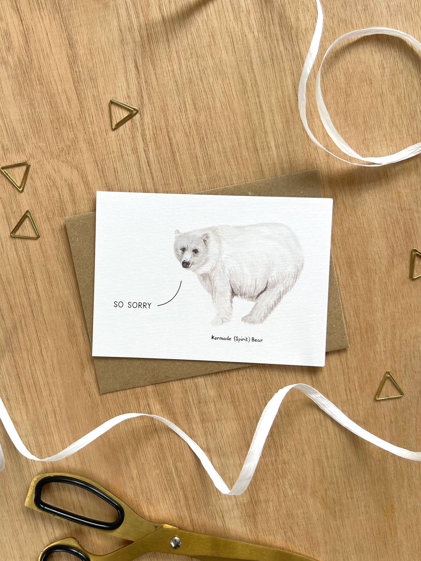 So Sorry Kermode Bear Card