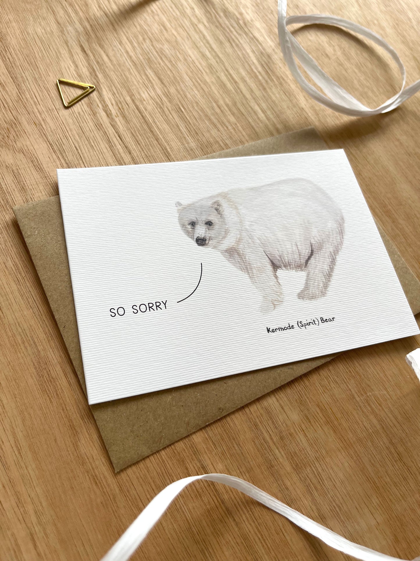 So Sorry Kermode Bear Card