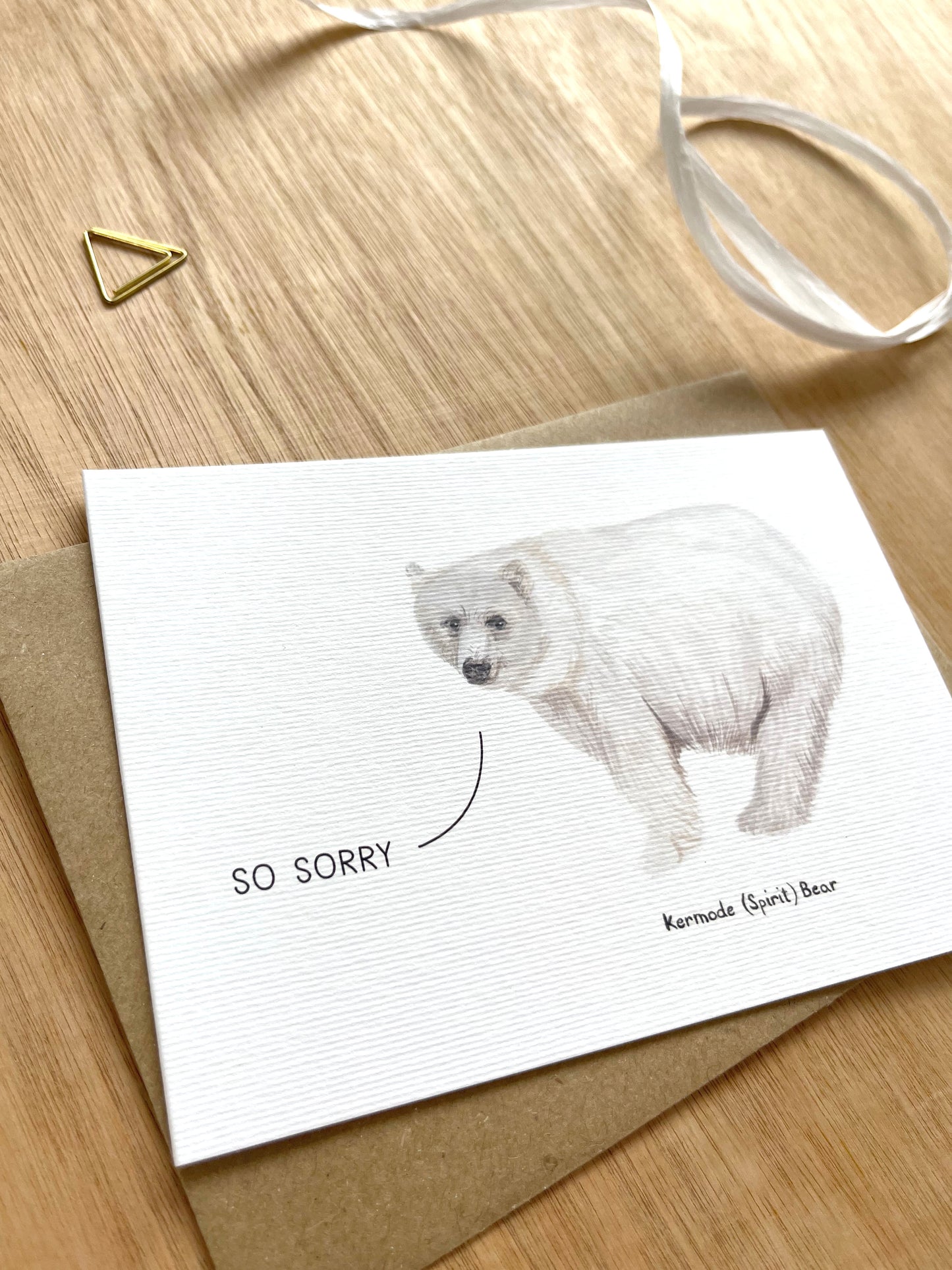 So Sorry Kermode Bear Card