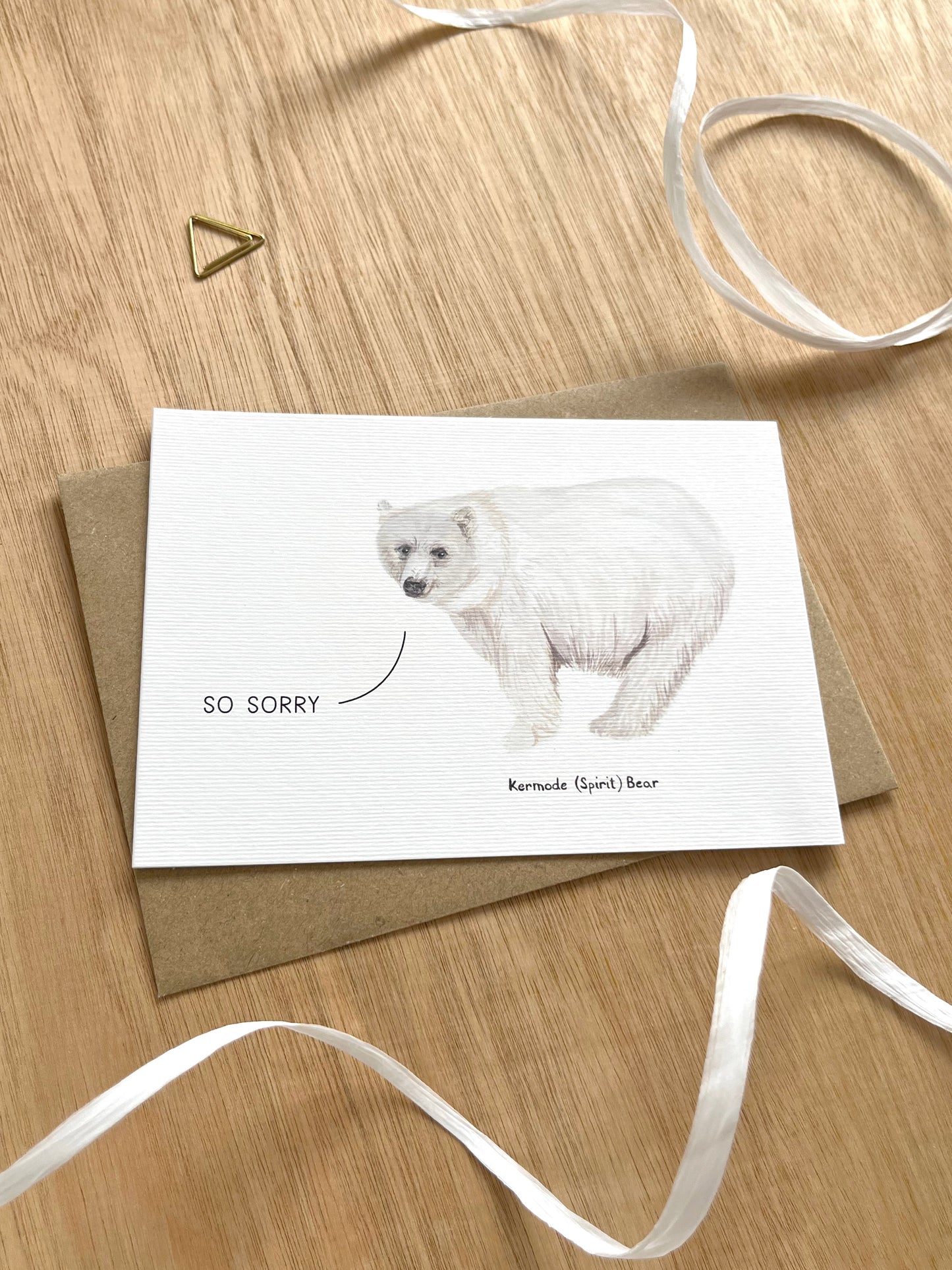 So Sorry Kermode Bear Card