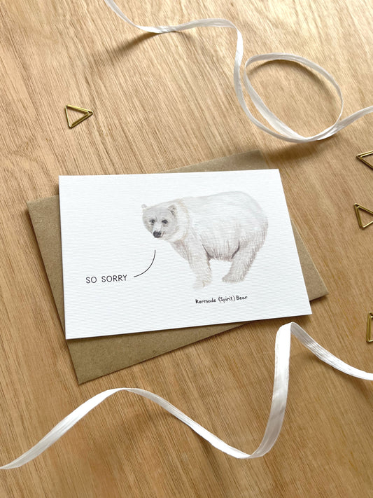 So Sorry Kermode Bear Card