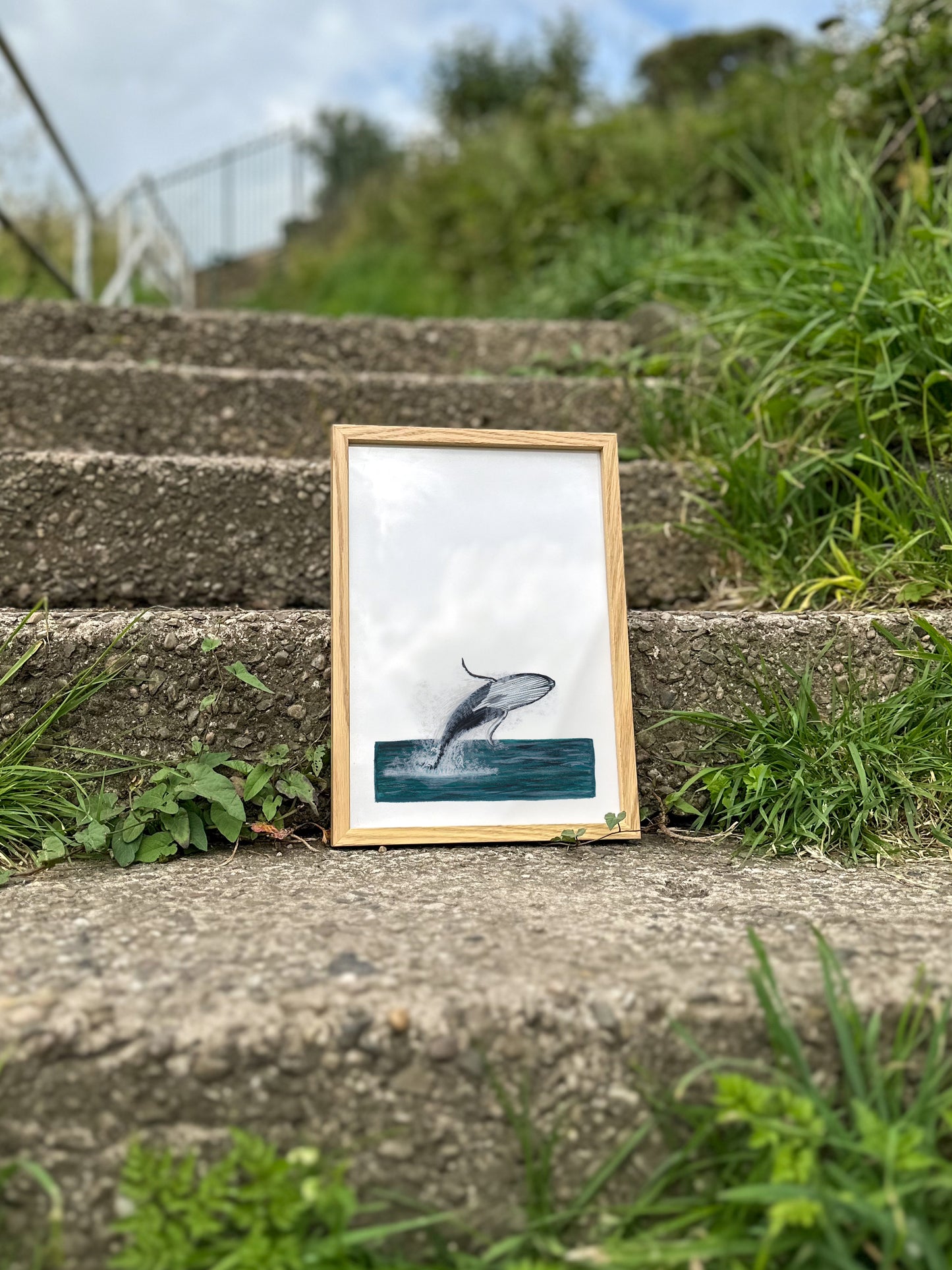 Whale Jumping Print