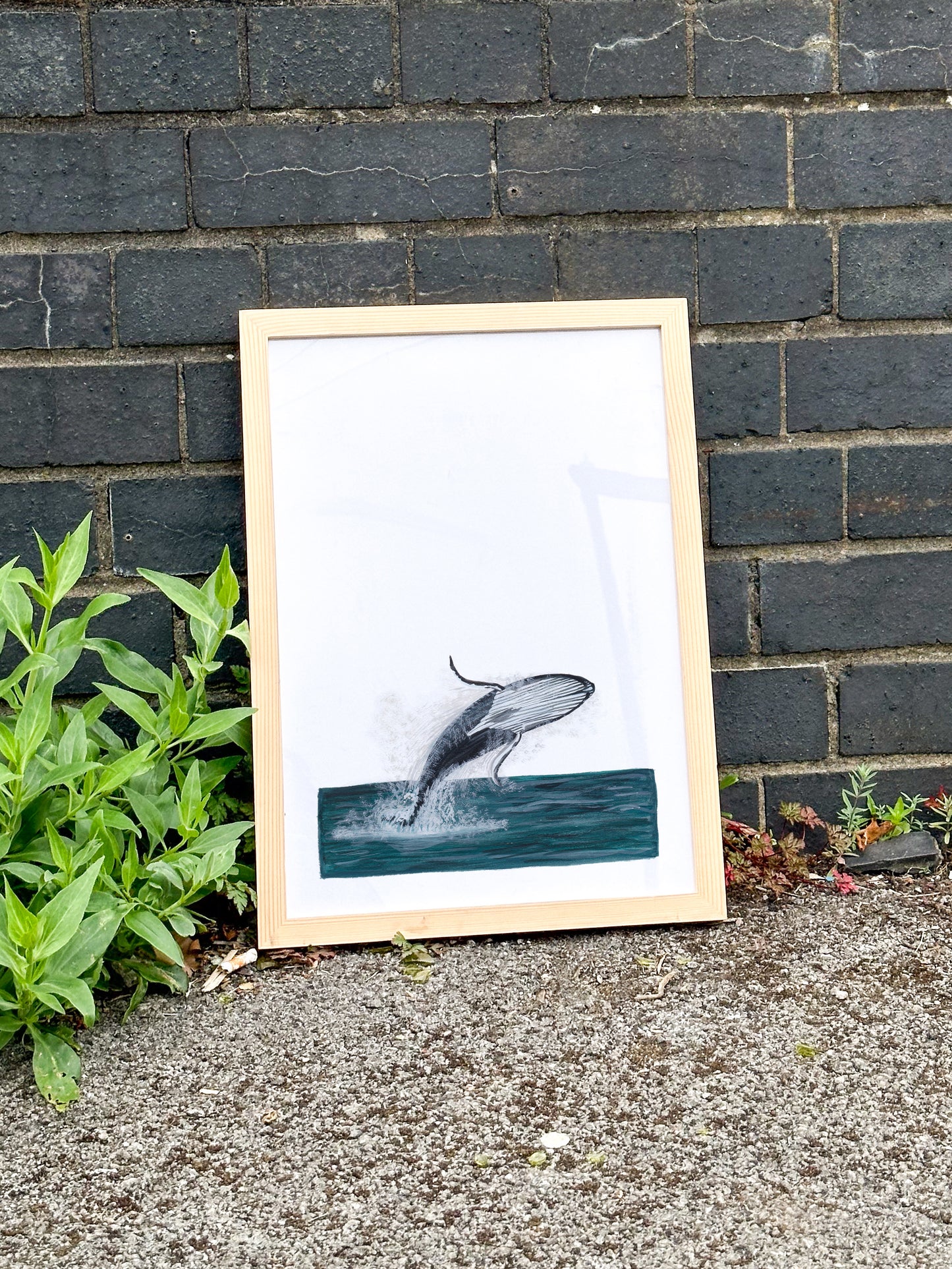 Whale Jumping Print