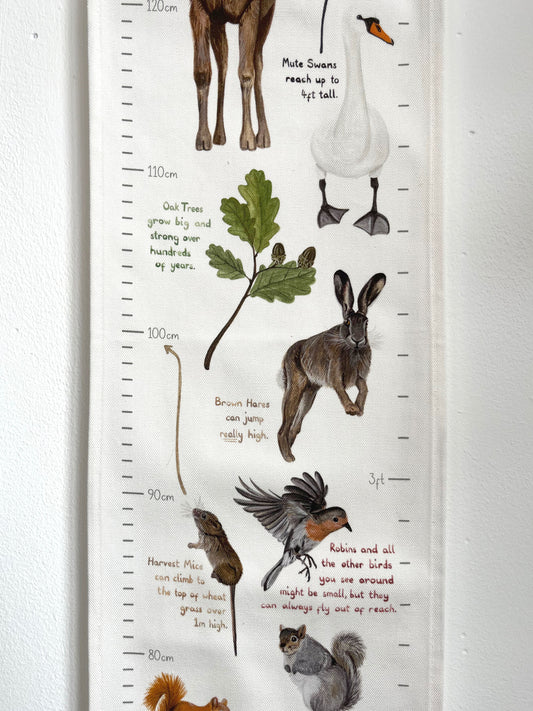 Woodland Life Fabric Height Chart