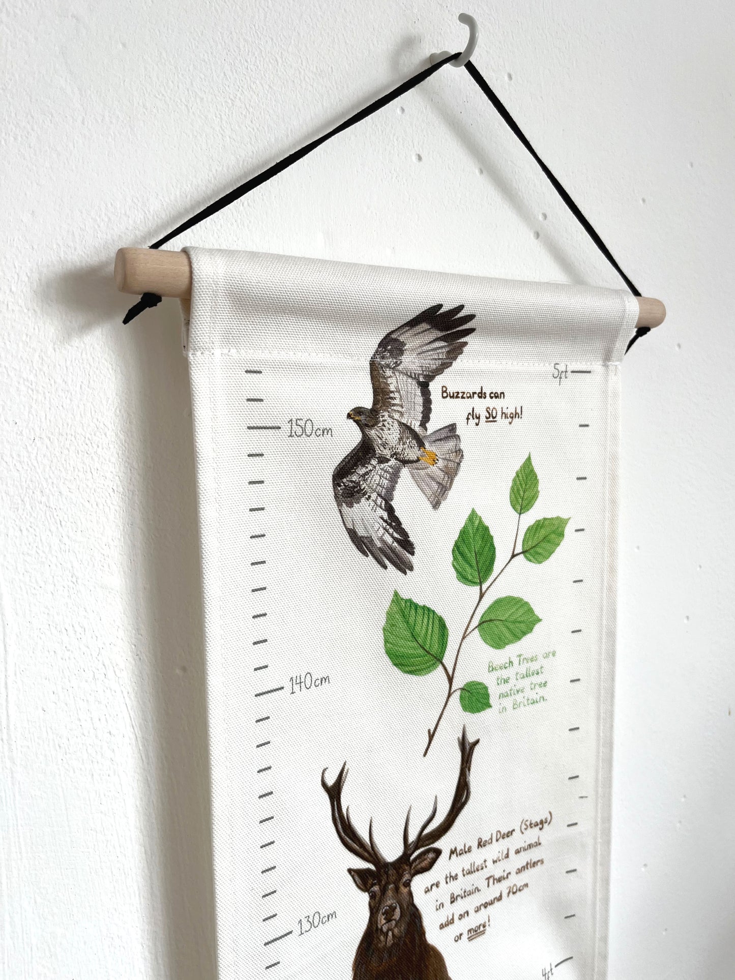 Woodland Life Fabric Height Chart