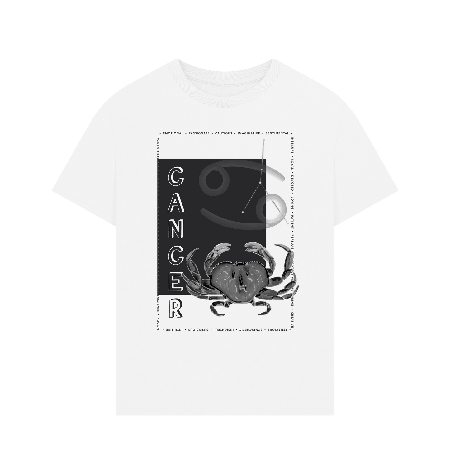 White Printed T-shirt Front