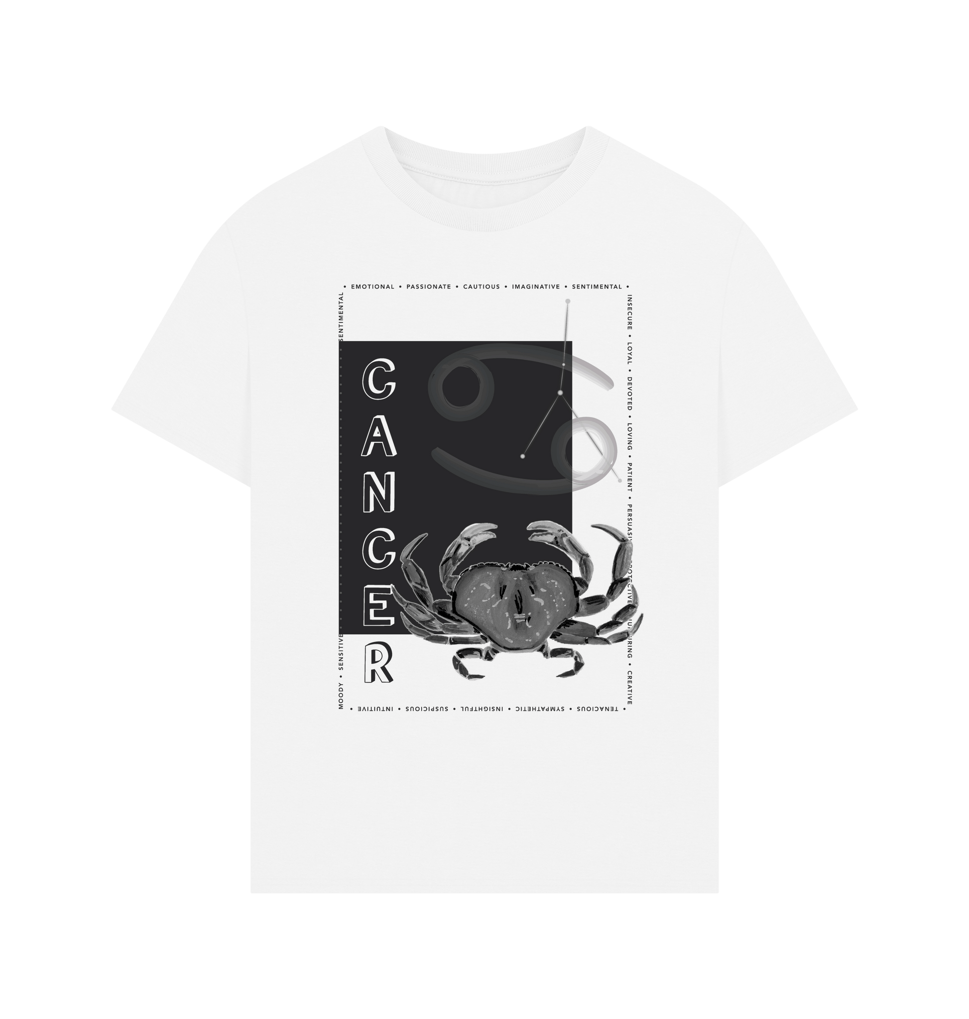 White Printed T-shirt Front