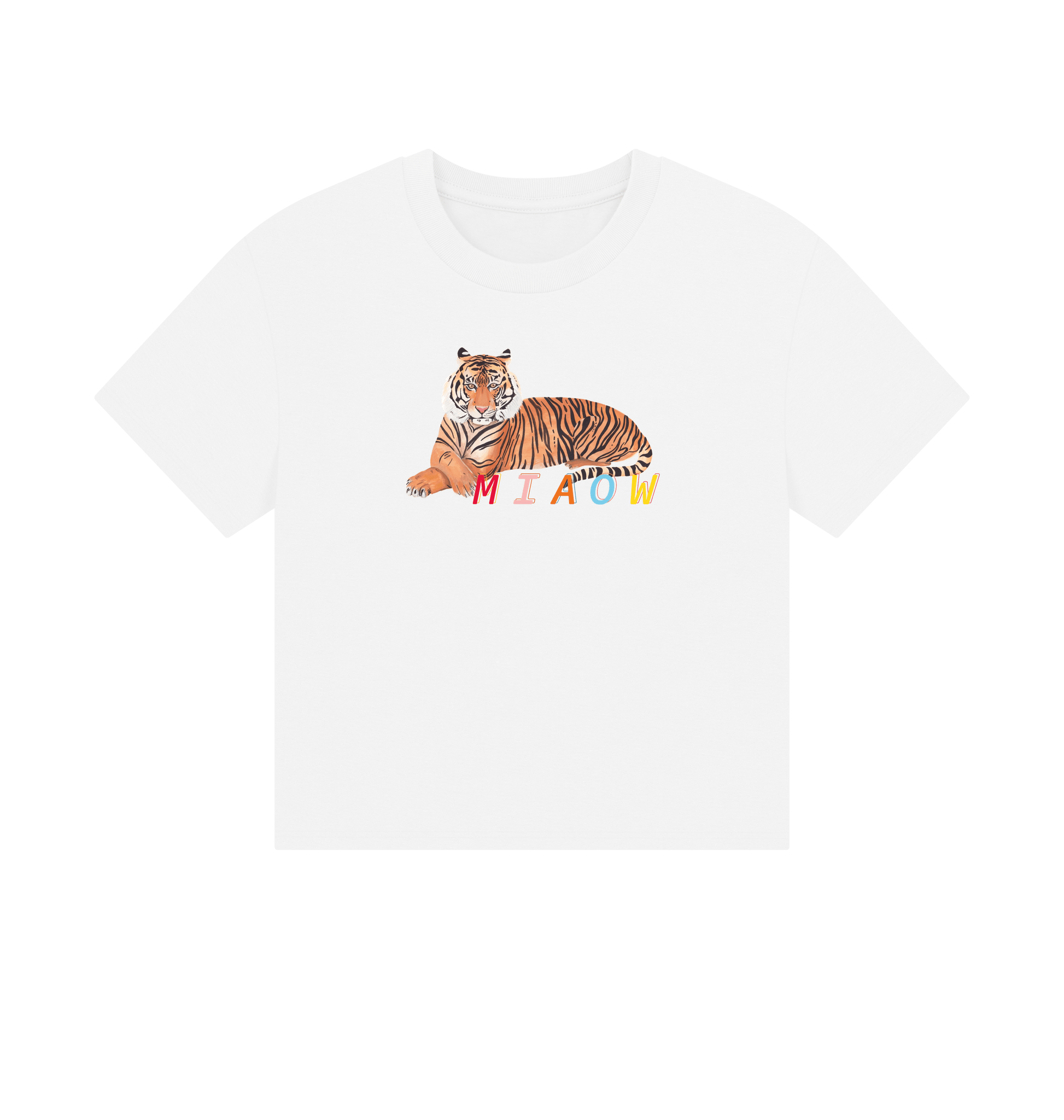 White Printed T-shirt Front