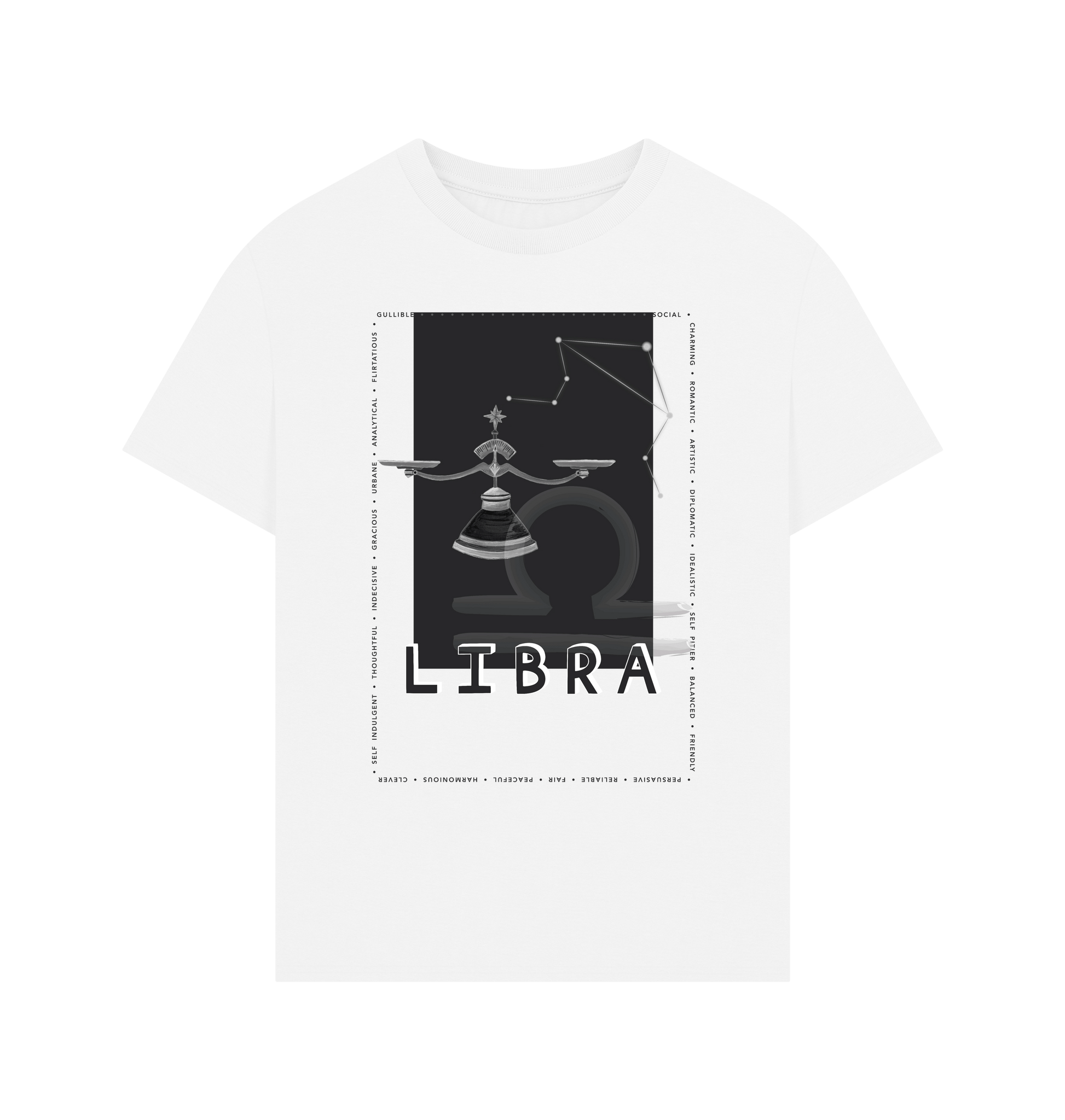 White Printed T-shirt Front