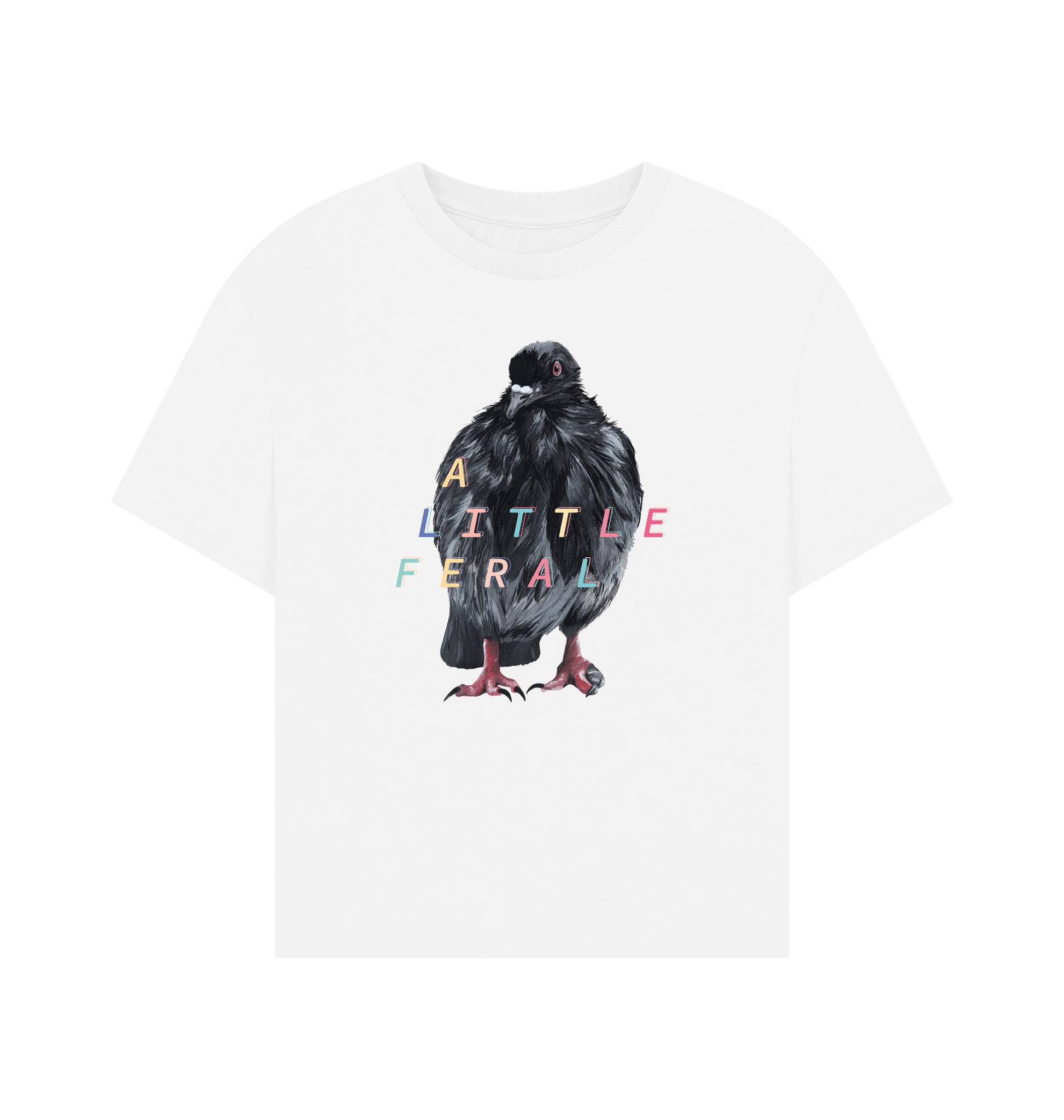 White Printed T-shirt Front