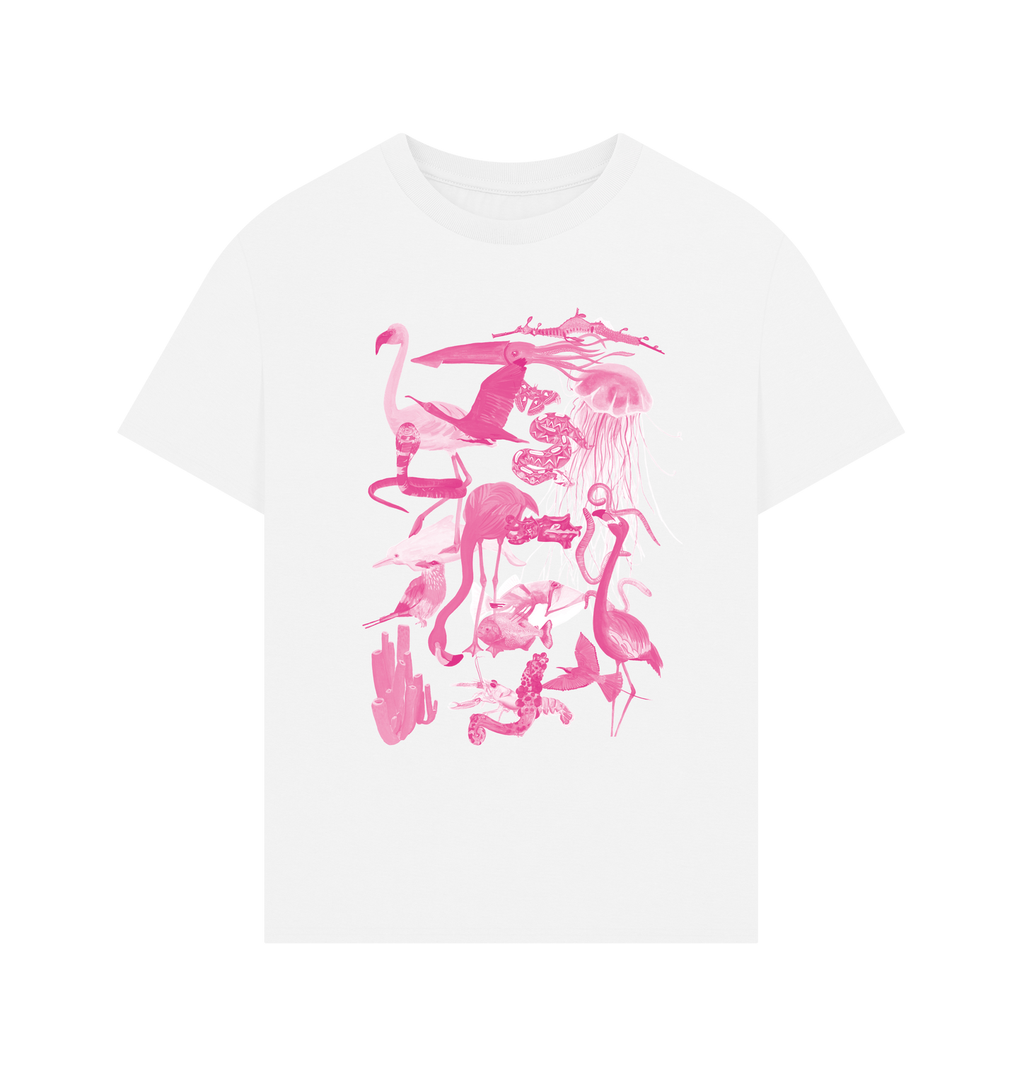 White Printed T-shirt Front