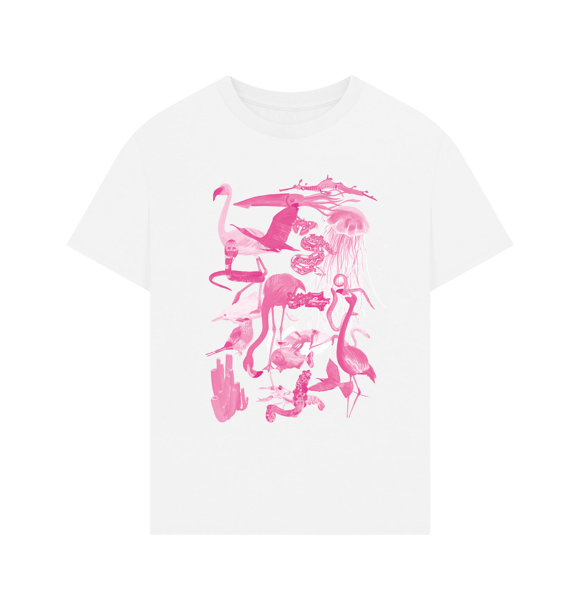 White Printed T-shirt Front