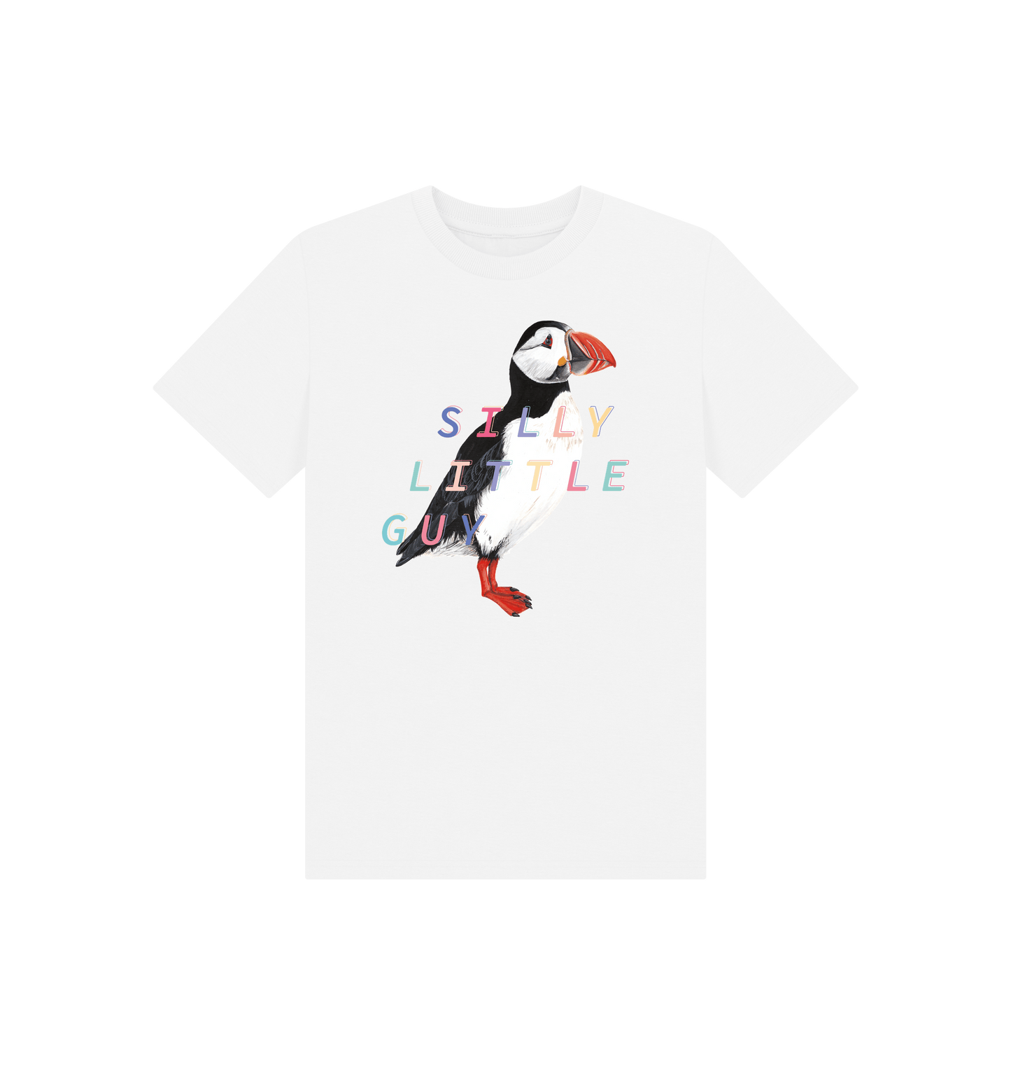 White Printed Kids T-Shirt Front