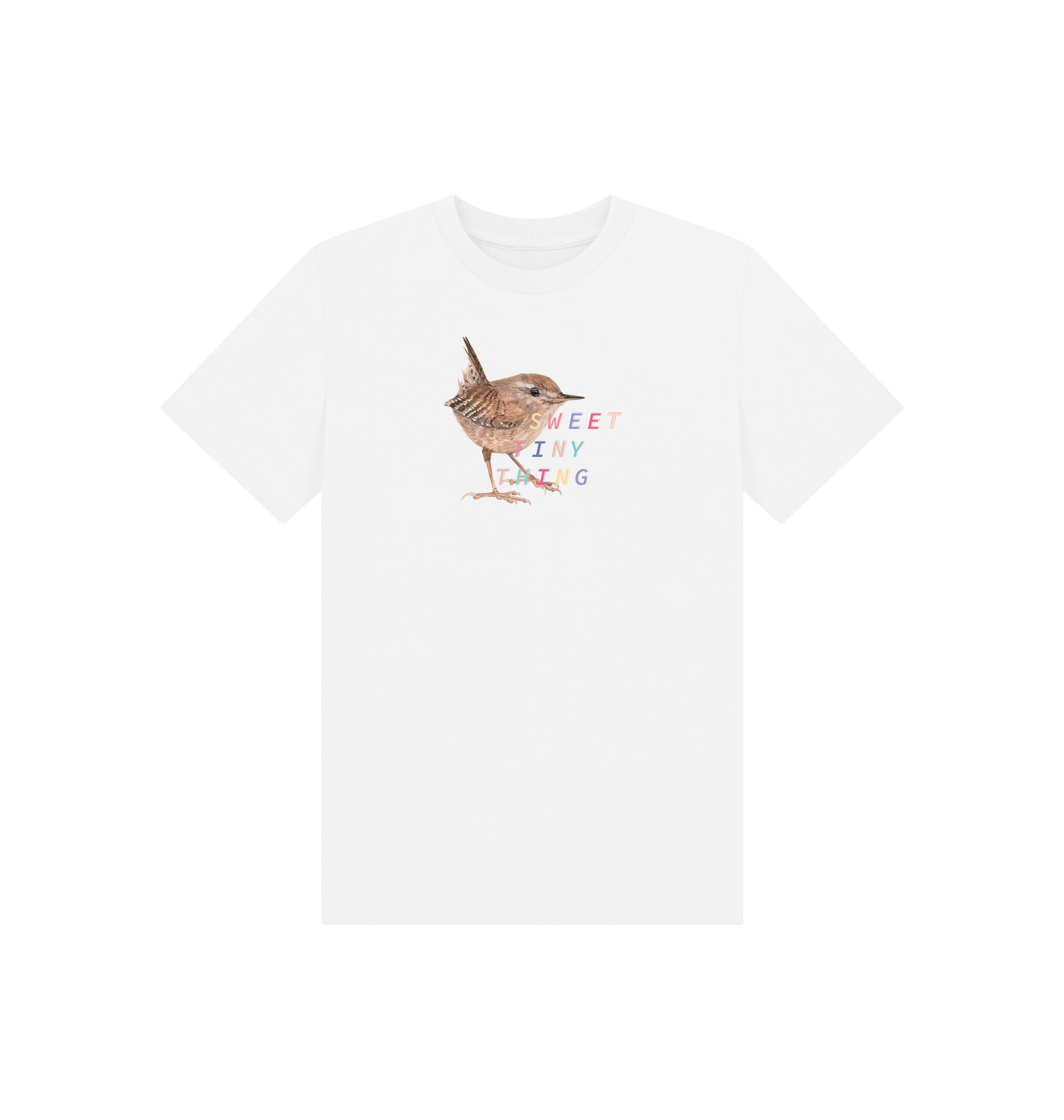 White Printed Kids T-Shirt Front