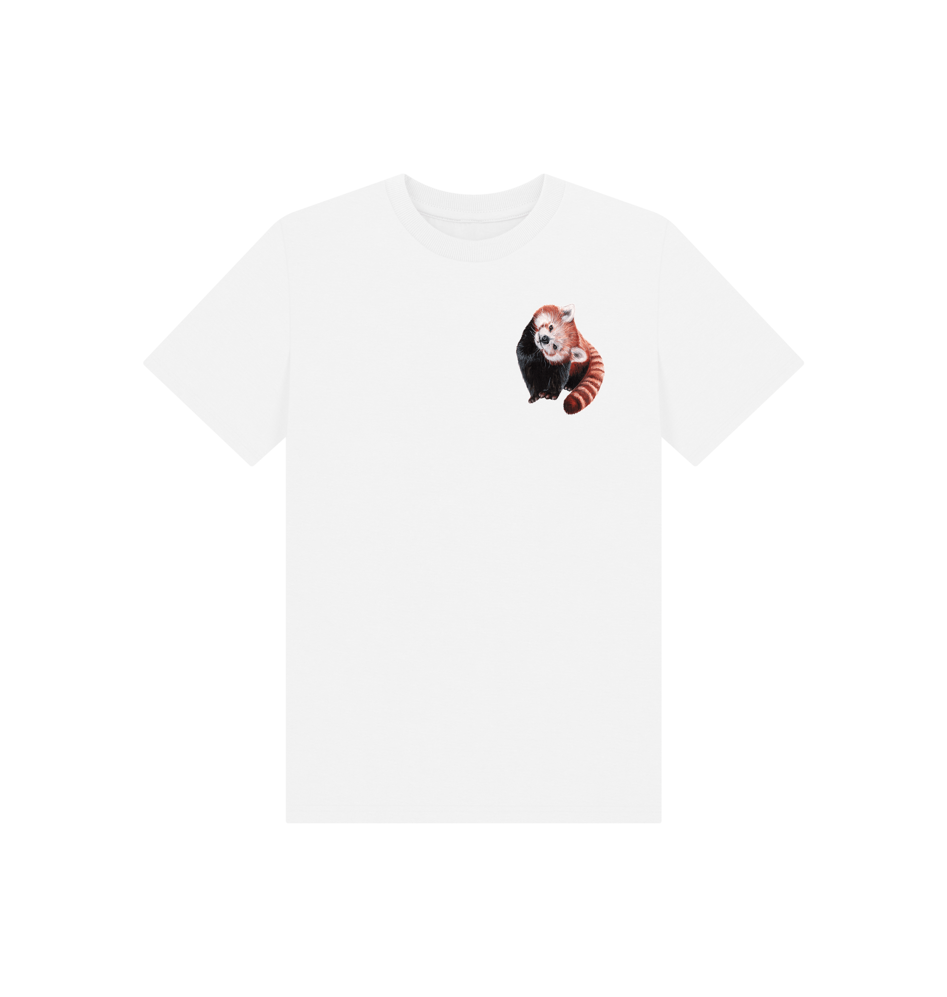 White Printed Kids T-Shirt Front